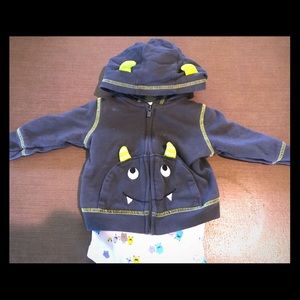 Monster bodysuit with zip up jack with ears✨